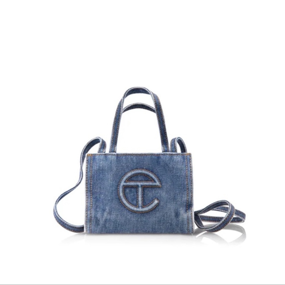 Mini denim telfar bag